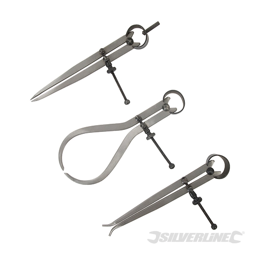Silverline - Compas à ressort, 3 pcs - 3 pcs