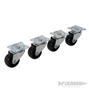 Fixman - Roulettes pivotantes à usage léger, 4 pcs - 41 mm