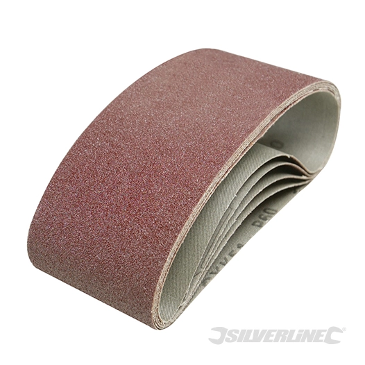 Silverline - Bandes abrasives 75 x 457 mm, 5 pcs - Grain 60