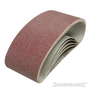 Silverline - Bandes abrasives 75 x 457 mm, 5 pcs - Grain 60