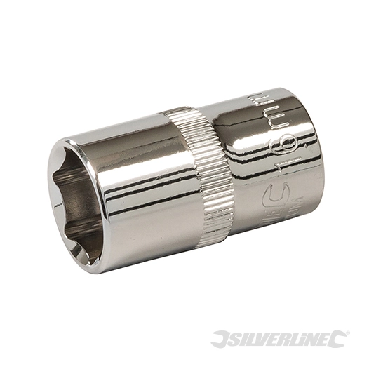 Silverline - Douille métrique 1/2'' 6 pointes - 16 mm