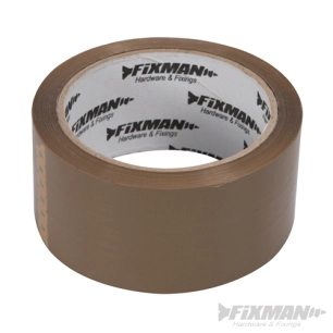 Fixman - Ruban adhésif d'emballage - 48 mm x 66 m, marron