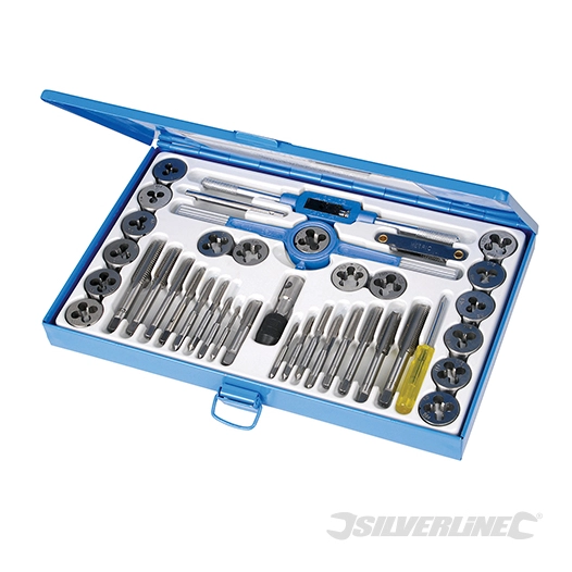 Silverline - Tarauds et filières Expert, coffret 40 pcs - 40 pcs