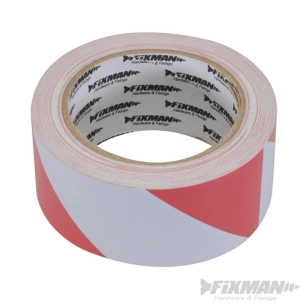 Fixman - Ruban de signalisation de danger - 50 mm x 33 m, Rouge et Blanc
