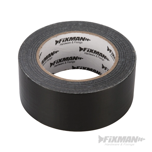 Fixman - Adhésif toilé pour usage intensif - 50 mm x 50 m, Noir