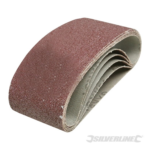 Silverline - Bandes abrasives 75 x 457 mm, 5 pcs - Grain 40