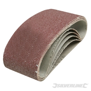 Silverline - Bandes abrasives 75 x 457 mm, 5 pcs - Grain 40