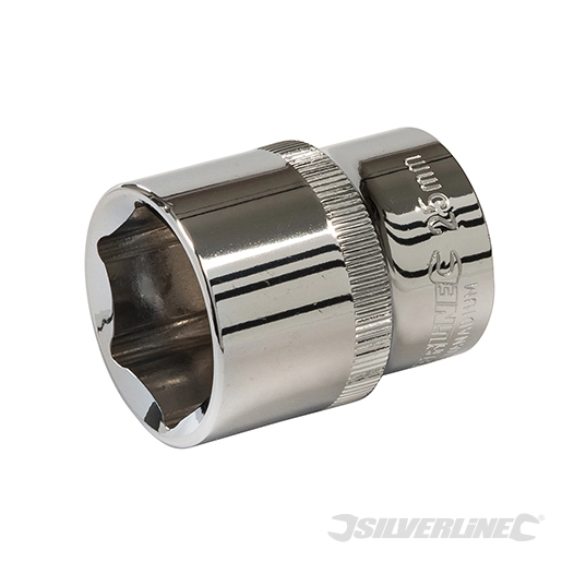 Silverline - Douille métrique 1/2'' 6 pointes - 25 mm