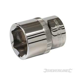 Silverline - Douille métrique 1/2'' 6 pointes - 25 mm
