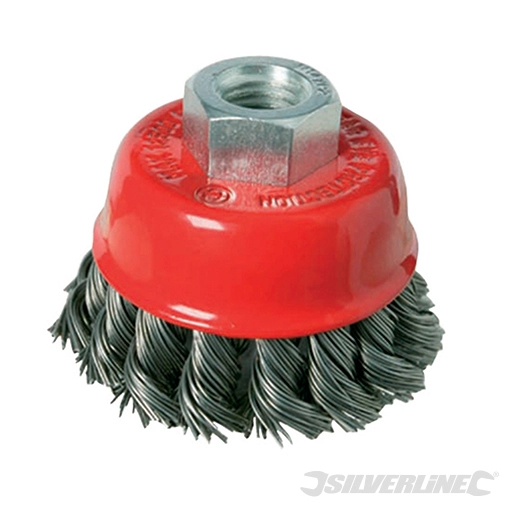Silverline - Brosse boisseau à fils d'acier torsadés - 100 mm