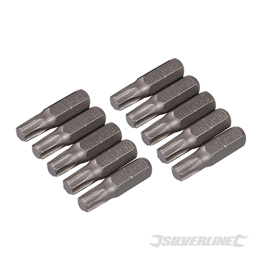 Silverline - 10 embouts T30 chrome-vanadium - T30