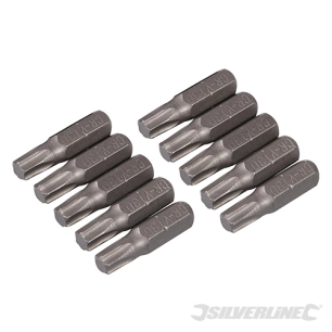 Silverline - 10 embouts T30 chrome-vanadium - T30