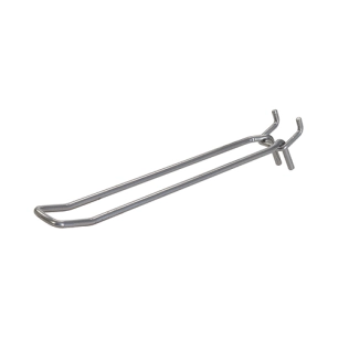 Silverline - Crochets de support euro pour présentoir 200 mm, 20 pcs - Argenté