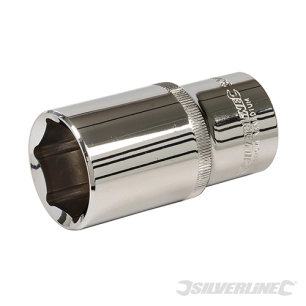 Silverline - Douille métrique profonde 1/2'' avec entraînement à 6 pointes - 30 mm