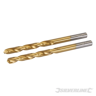Silverline - Mèches en acier rapide HSS titané, 2 pcs - 6,0 mm