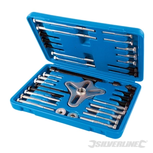 Silverline - Extracteurs d'équilibreurs harmoniques, 50 pcs - 40 - 93 mm
