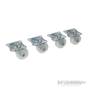Fixman - Roulettes pivotantes à usage léger, 4 pcs - 31 mm