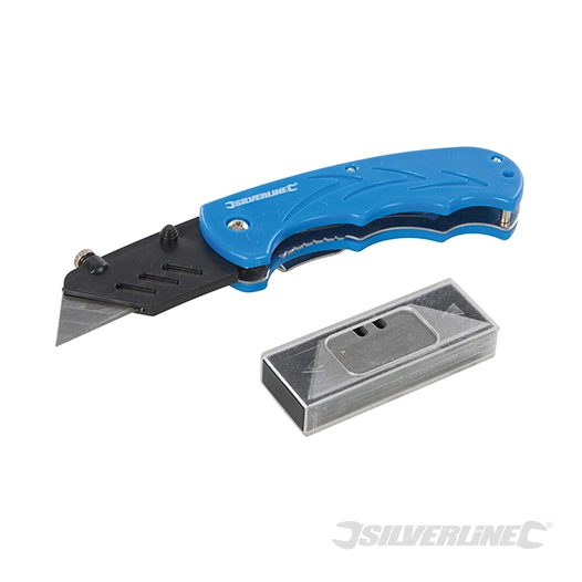 Silverline - Couteau utilitaire pliant - 160 mm