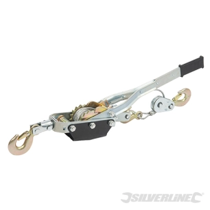 Silverline - Palan-tendeur de traction usage intensif - 3 500 kg / Câble de 3 m