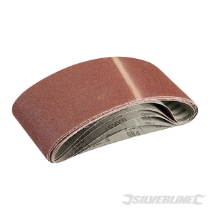 Silverline - Bandes abrasives 100 x 610 mm, 5 pcs - Grain 80