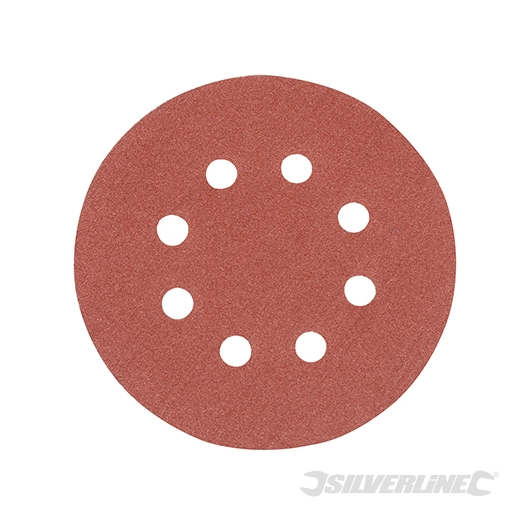 Silverline - 10 disques abrasifs perforés auto-agrippants 125 mm - Grain 120