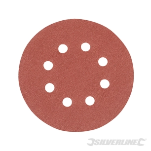 Silverline - 10 disques abrasifs perforés auto-agrippants 125 mm - Grain 120