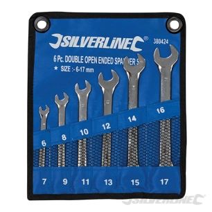 Silverline - Clés à fourche doubles, 6 pcs - 6 - 17 mm