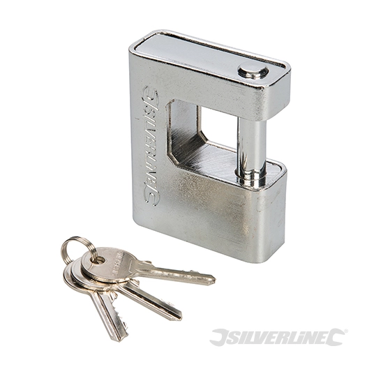 Silverline - Cadenas blindé monobloc - 80 mm
