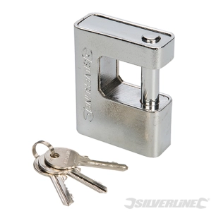 Silverline - Cadenas blindé monobloc - 80 mm