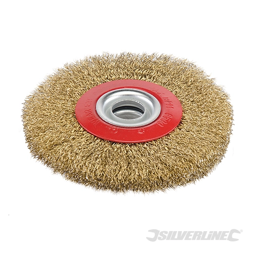 Silverline - Brosse circulaire en acier laitonné - 125 x 20 mm