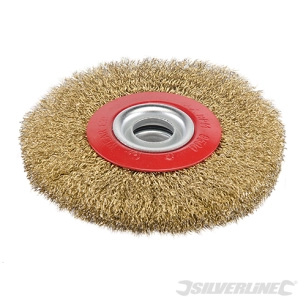 Silverline - Brosse circulaire en acier laitonné - 125 x 20 mm
