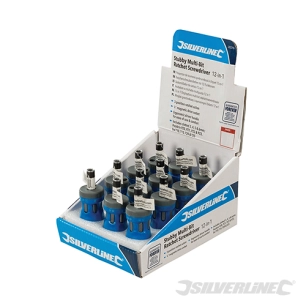 Silverline - Tournevis porte-embout à cliquet 12-en-1, présentoir 12 pcs - 12 pcs