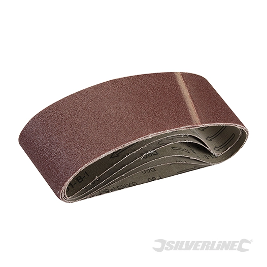 Silverline - Bandes abrasives 75 x 533 mm, 5 pcs - Grain 60