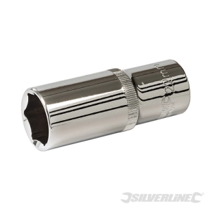 Silverline - Douille métrique profonde 1/2'' avec entraînement à 6 pointes - 22 mm