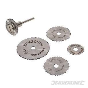 Silverline - Disques de coupe en acier HSS, 6 pcs - 22, 25, 32, 35 et 44 mm