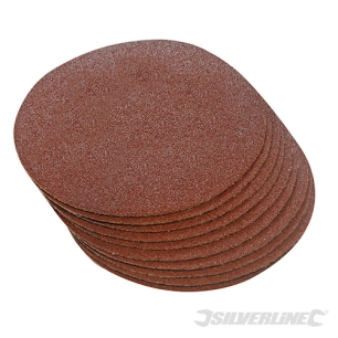 Silverline - 10 disques abrasifs auto-agrippants 300 mm - Grain 60, 300 mm