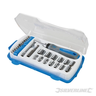 Silverline - Douilles et porte-douille, coffret 28 pcs - 28 pcs