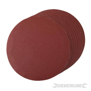 Silverline - Lot de 10 disques abrasifs auto-agrippants 180 mm - Grain 120, 180 mm