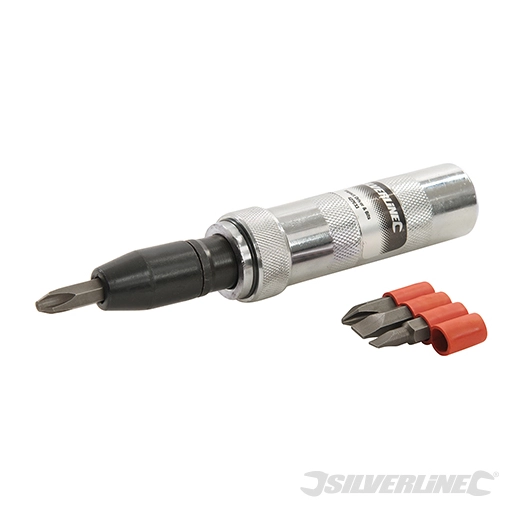 Silverline - Tournevis à chocs et embouts, 5 pcs - 5 pcs