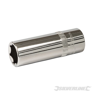 Silverline - Douille métrique profonde 1/2'' avec entraînement à 6 pointes - 18 mm
