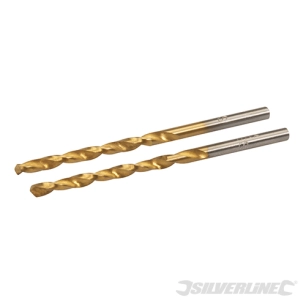 Silverline - Mèches en acier rapide HSS titané, 2 pcs - 3 mm