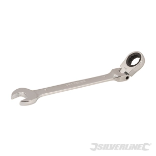 Silverline - Clé mixte à cliquet et à tête inclinable - 17 mm