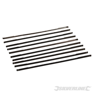 Silverline - Lames pour scie à chantourner 130 mm, 10 pcs - 24 TPI