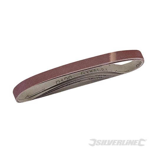 Silverline - Bandes abrasives 13 x 457 mm, 5 pcs - Grain 120