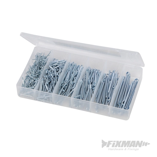 Fixman - Coffret de goupilles fendues - 555 pcs