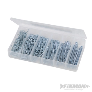 Fixman - Coffret de goupilles fendues - 555 pcs