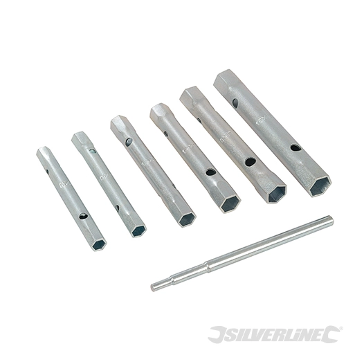 Silverline - Clés tubulaires doubles métriques, 6 pcs - 8 - 19 mm