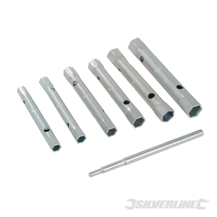 Silverline - Clés tubulaires doubles métriques, 6 pcs - 8 - 19 mm