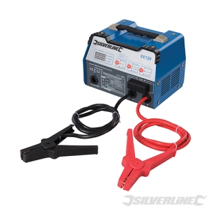 Silverline - Chargeur de batterie automatique 12 A - 6 / 12 V - Capacité 8 - 180 Ah