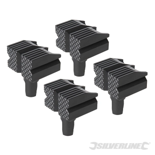 Silverline - Butées d'établi, 4 pcs - 4 pcs